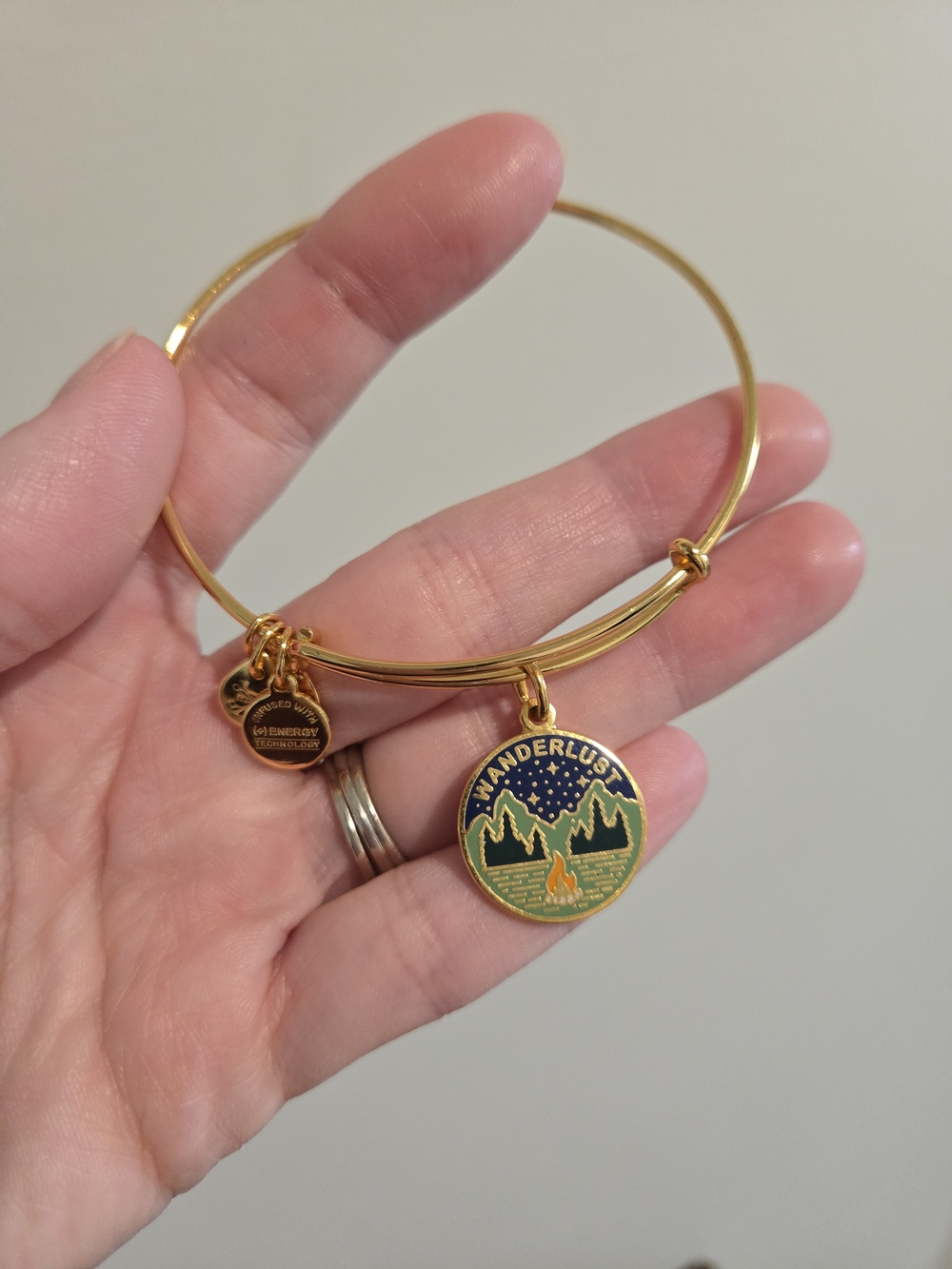 Alex and Ani Wanderlust Enamel Charm Bangle